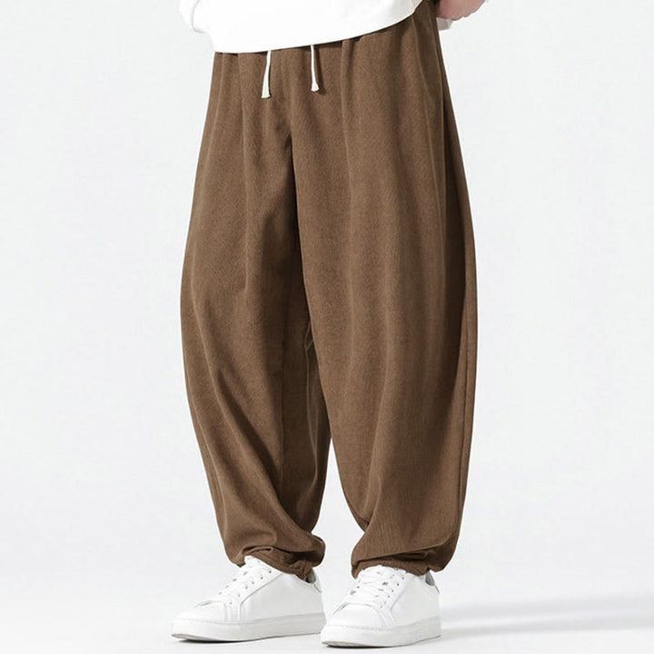 Buddha Stones秋冬 無地コーデュロイ メンズ ハーレムパンツ ポケット付き - image 21