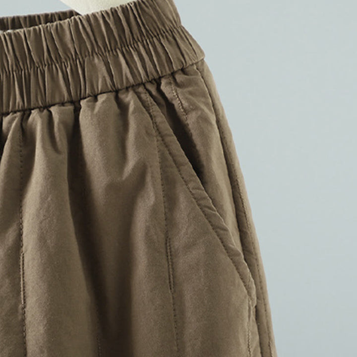 Buddha Stonesストレートライン ストライプ コットン フリース裏地 レディース ハーレムパンツ ポケット付き - image 2