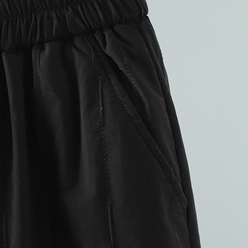 Buddha Stonesストレートライン ストライプ コットン フリース裏地 レディース ハーレムパンツ ポケット付き - image 8