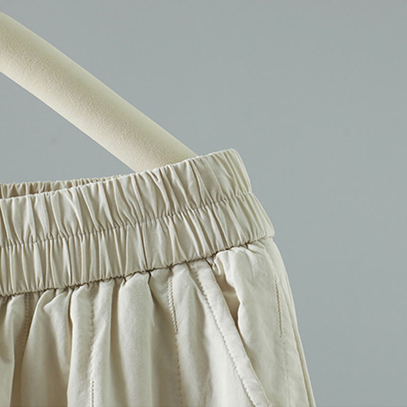 Buddha Stonesストレートライン ストライプ コットン フリース裏地 レディース ハーレムパンツ ポケット付き - image 16