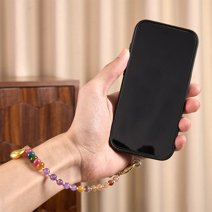 Buddha Stonesカラフル フーキャラクター アメジスト スーパーセブン クリスタル キーチェーン 携帯電話 吊り下げ装飾 - image 4