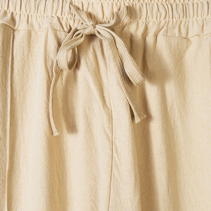 Buddha Stones無地 サイドボタン メンズ コットンパンツ ポケット付き - image 1