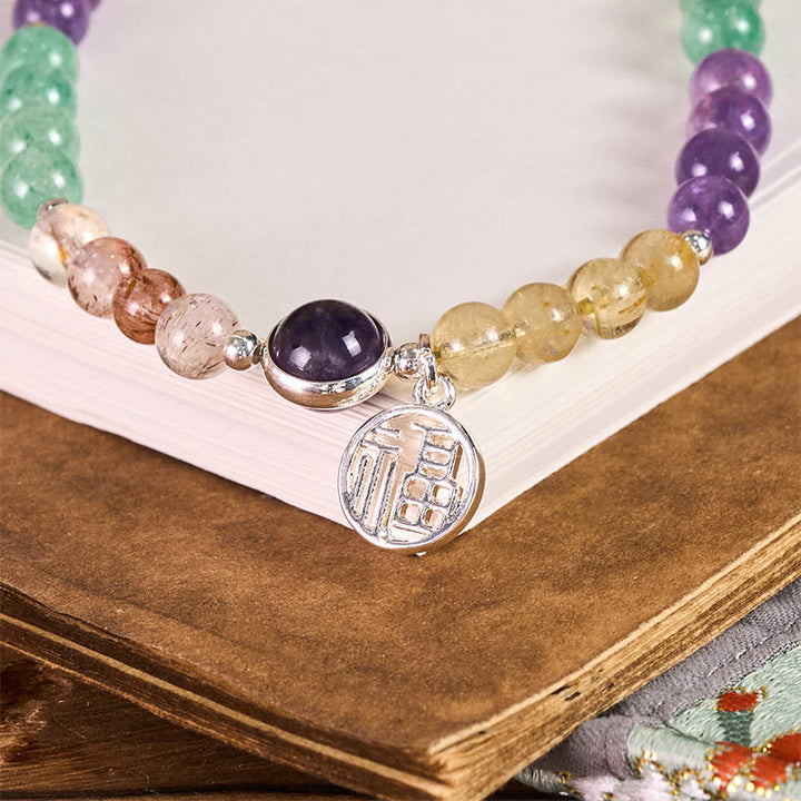 Buddha Stones福 キャラクター チャーム スーパーセブン クリスタル 成長 キーチェーン 携帯電話 吊り下げ 飾り - image 1