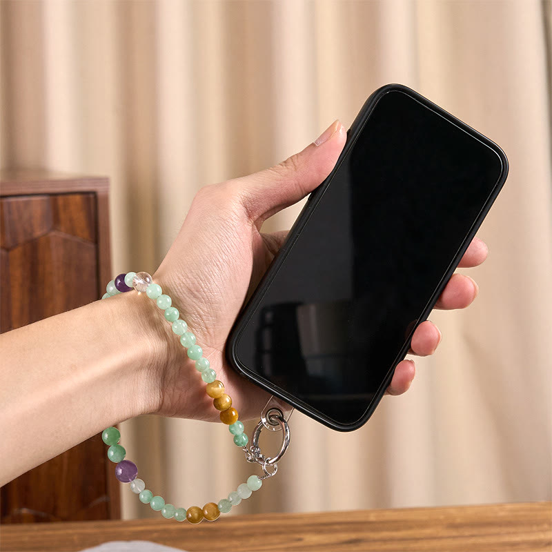 Buddha Stones翡翠ビーズ豊かさキーホルダー携帯電話吊り下げ装飾 - image 6