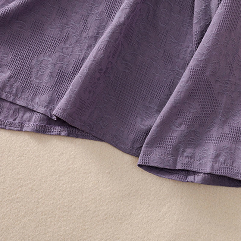 Buddha Stones秋 刺繍 アシンメトリーデザイン カエルボタン レディース コットン 長袖シャツ - image 37