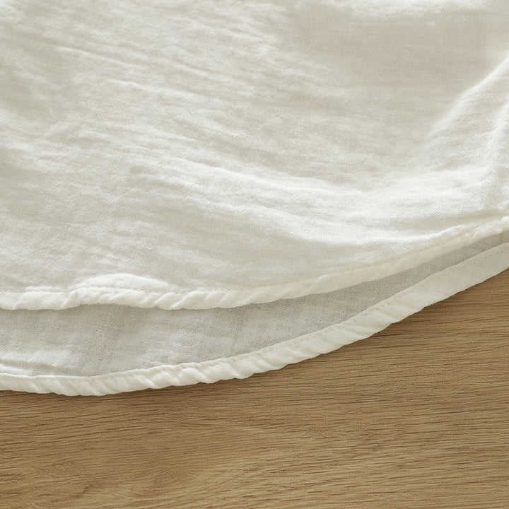 Buddha Stones秋 ホワイト カラフル 花柄 刺繍 ボタン レディース コットン 長袖シャツ - image 11