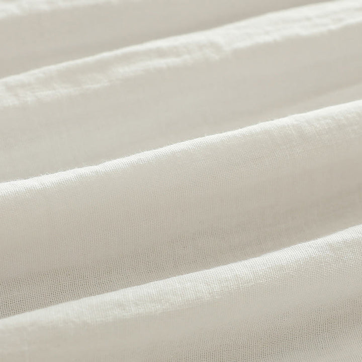 Buddha Stones秋 ホワイト 幾何学模様 刺繍 ボタン レディース コットン 長袖シャツ - image 13