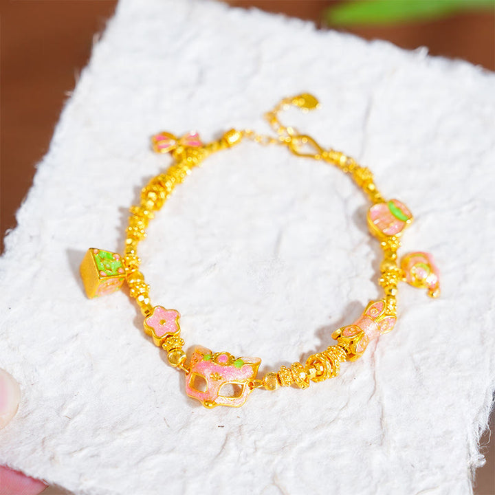 Buddha Stones狐福 如意 銅製幸運繁栄ブレスレット - image 3