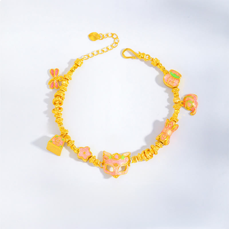 Buddha Stones狐福 如意 銅製幸運繁栄ブレスレット - image 2