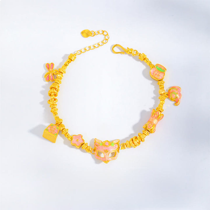 Buddha Stones狐福 如意 銅製幸運繁栄ブレスレット - image 2