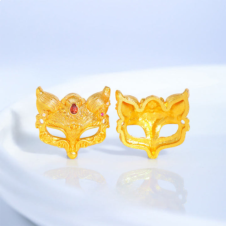 Buddha Stones狐鈴 チャーム 福文字 銅編み 紫紐幸運ブレスレット - image 4