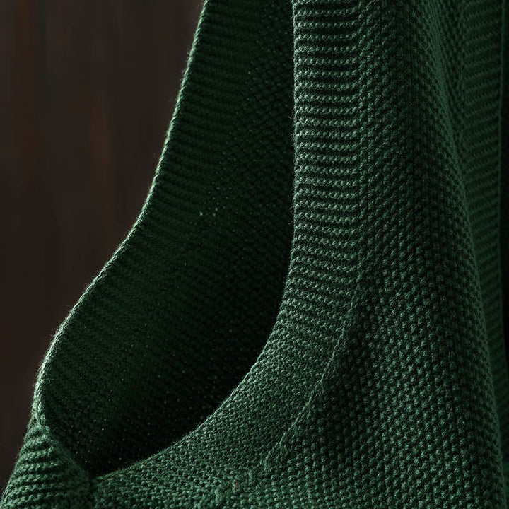 Buddha Stones図 ウサギの木 刺繍ボタン レディース ノースリーブ コットン ニットベスト ウエストコート - image 7