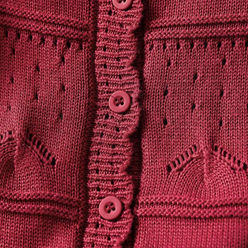 Buddha Stones秋 レースボタン ​​コットン レディース 長袖 ニットカーディガン セーター ポケット付き - image 6