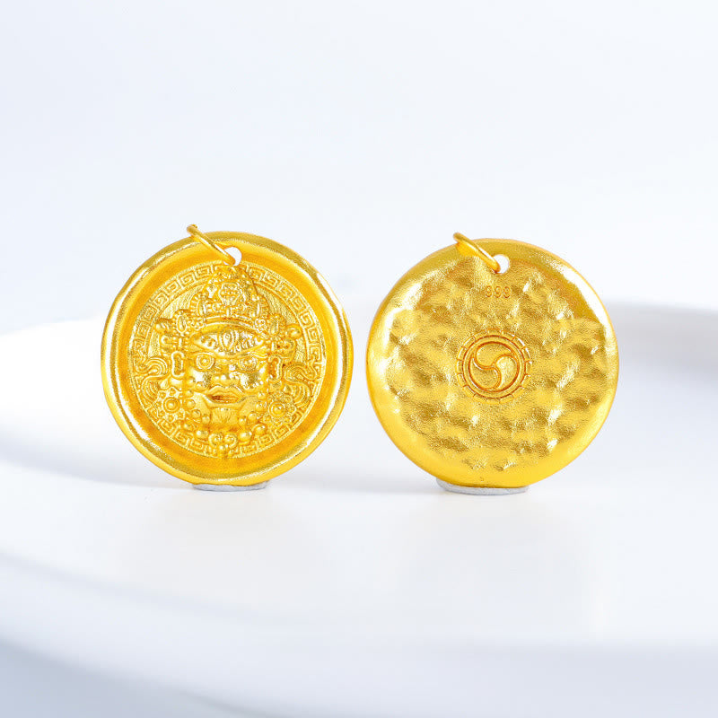 Buddha Stones24Kゴールドメッキ 真鍮 イエロー ジャンバラ豊かさの守護チェーンペンダントネックレス - image 6