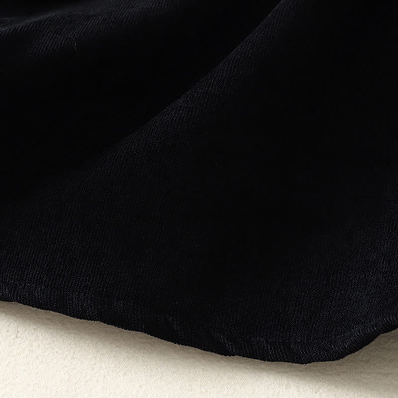 Buddha Stones冬用ハイネック 暖かいコットン レディース 長袖 ミディ丈 ワンピース ポケット付き - image 24