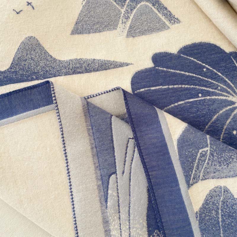 Buddha Stones、冬の山、蓮の花、葉の模様、ソフトスカーフショール - image 9