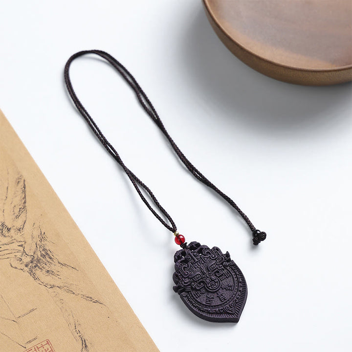 Buddha Stones狐面 蝶 饕餮平和のお守りチャーム幸運繁栄ネックレス ペンダント - 饕餮 - image 16