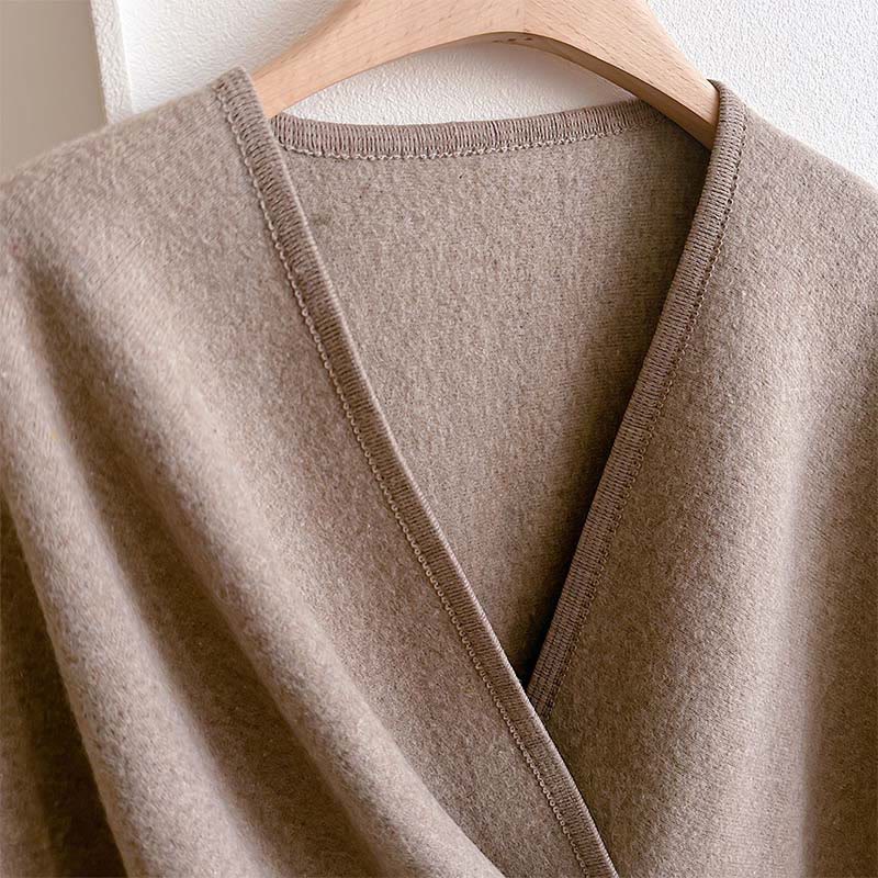 Buddha Stones冬用 無地 暖かくて心地よいスプリットスカーフ ショール - image 2