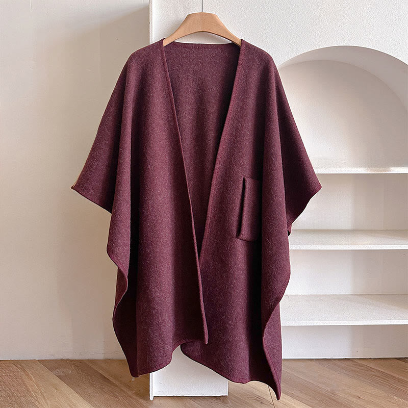 Buddha Stones冬用 無地 暖かくて心地よいスプリットスカーフ ショール - image 16