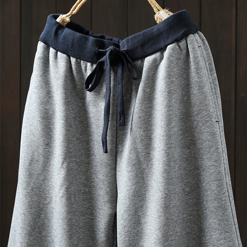 Buddha Stones秋冬 無地 カラーブロック レディース コットンパンツ ポケット付き - image 4