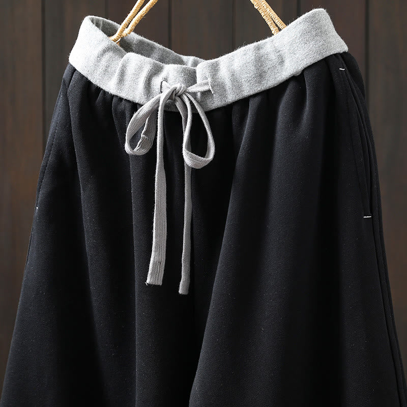 Buddha Stones秋冬 無地 カラーブロック レディース コットンパンツ ポケット付き - image 15