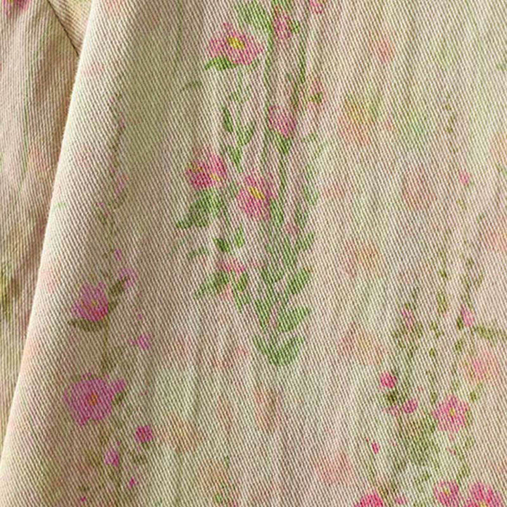 Buddha Stones冬用レースパッチワーク 長袖コットン レディース サーマルジャケット ポケット付き - image 8