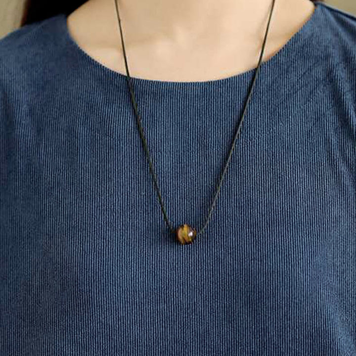 Buddha Stones秋冬 無地 ダークブルー 長袖 コーデュロイ ミディドレス ポケット付き - image 8