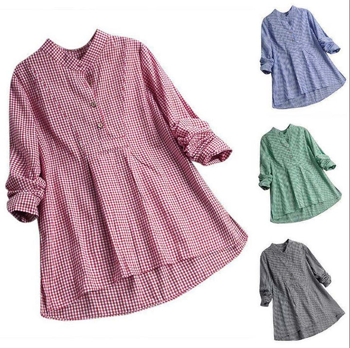 Buddha Stonesレディース ボタン 長袖 チェック柄 シャツ - image 17