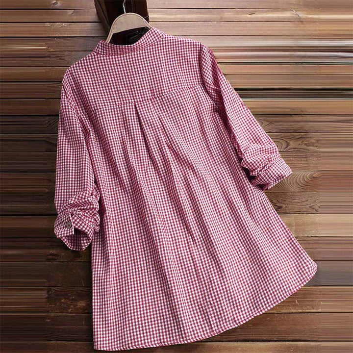 Buddha Stonesレディース ボタン 長袖 チェック柄 シャツ - image 3