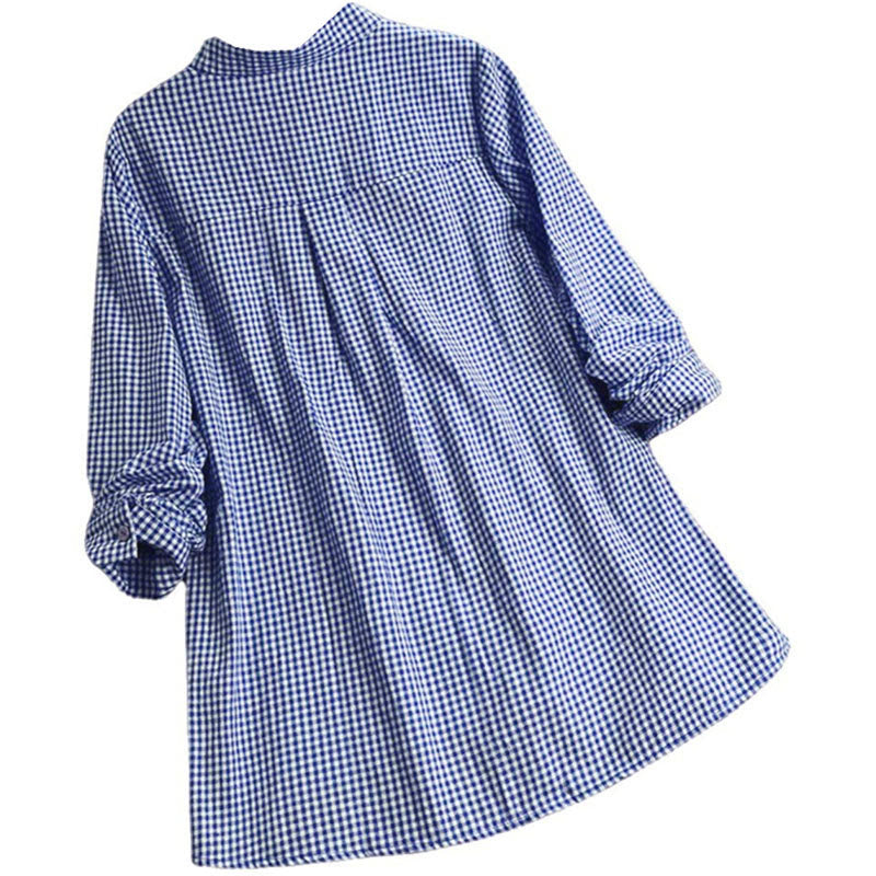Buddha Stonesレディース ボタン 長袖 チェック柄 シャツ - image 13