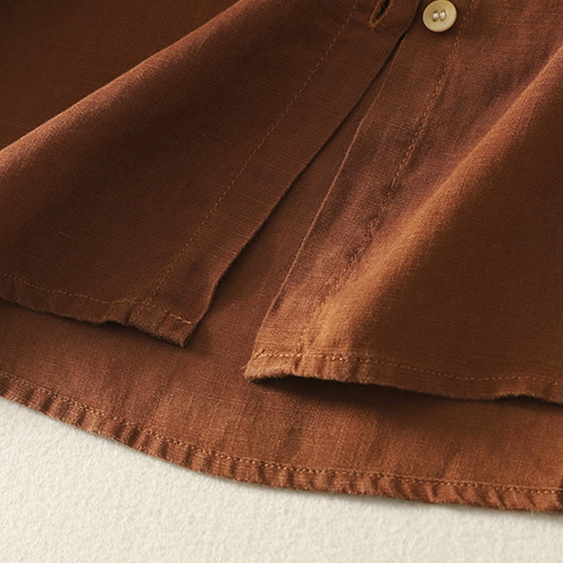 Buddha Stones春の刺繍フラワー 長袖 レディース ボタンシャツ - image 15