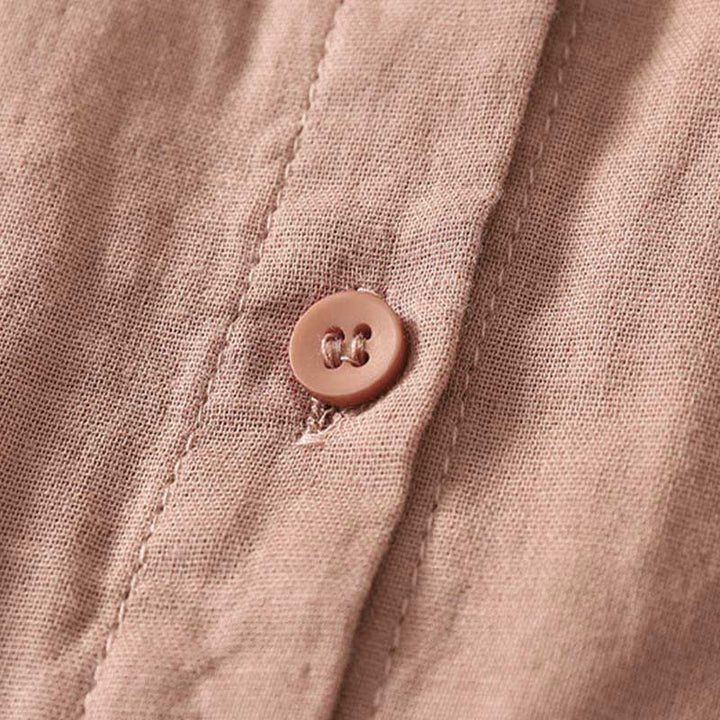 Buddha Stones刺繍花つる柄長袖レディースラペルシャツ - image 11