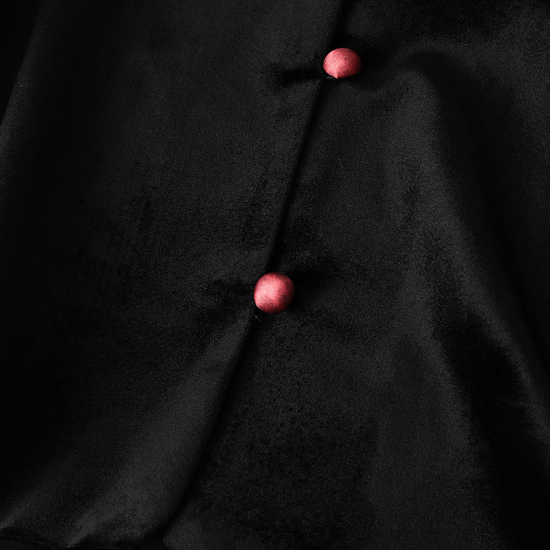 Buddha Stones吊り花デザインレディース長袖厚手ジャケット  - image 7