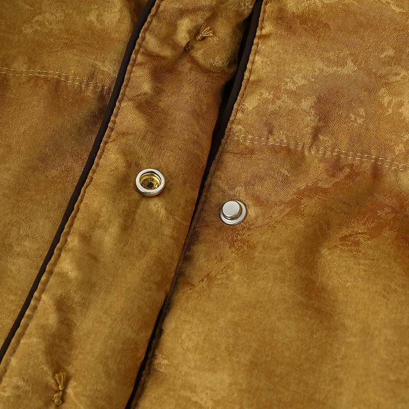 Buddha Stonesフロッグボタン ダークパターン ジャカード レディース 長袖 厚手 ジャケット ポケット付き - image 7