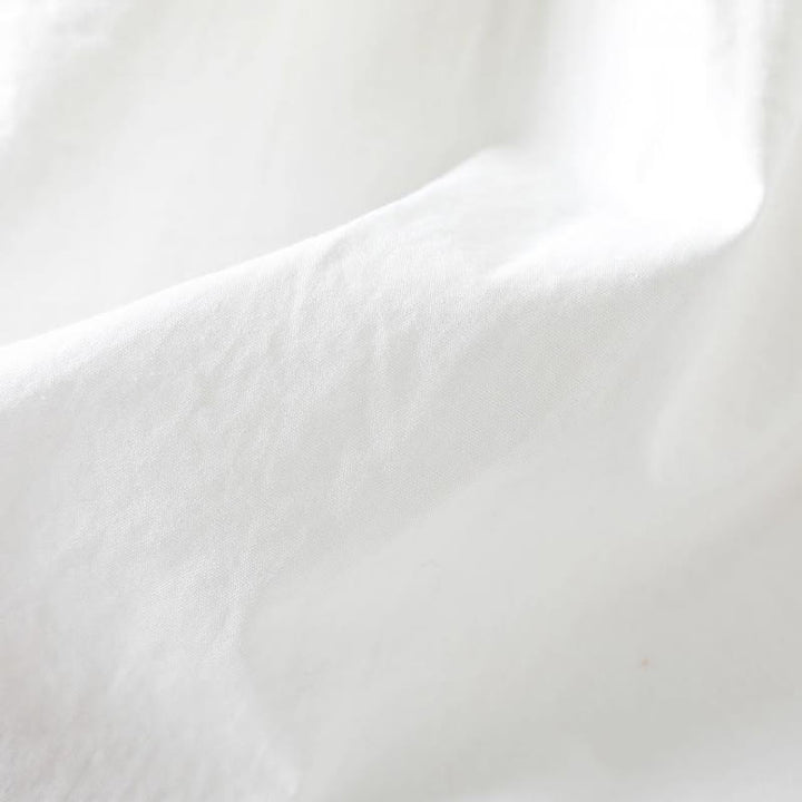 Buddha Stones秋冬 ホワイト アコーディオンプリーツデザイン ボタン レディース コットン 長袖シャツ - image 12