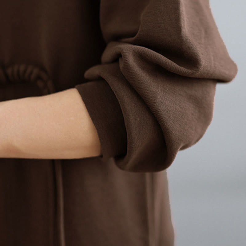 Buddha Stonesプレーン フロッグボタンデザイン クルーネック コットン レディース 長袖 スウェットシャツ - image 13