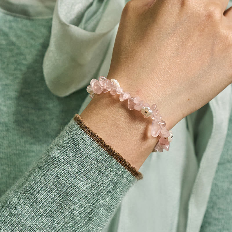 Buddha Stones不規則な水晶の花のデザイン アメジスト ホワイトクリスタル バランスブレスレット - image 38