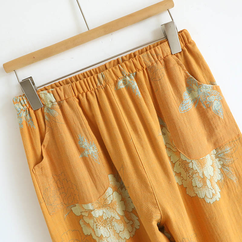 Buddha Stones 2点 カエルボタンプリント 長袖カーディガン シャツ パンツ ポケット付き コットン セット  - image 14