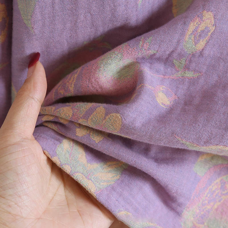 Buddha Stones 2点 花柄 長袖 クルーネック ボタンシャツ パンツ ポケット付き コットン セット  - image 16