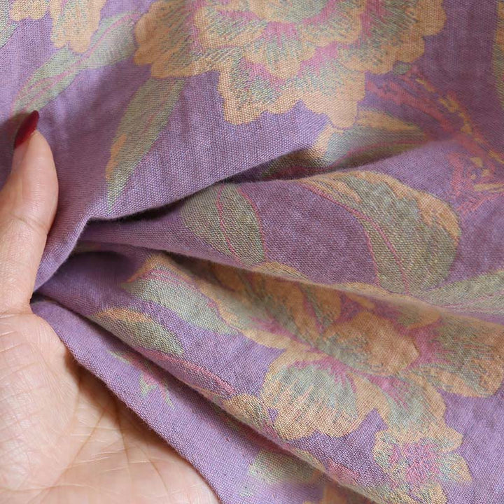 Buddha Stones 2点 花柄 長袖 クルーネック ボタンシャツ パンツ ポケット付き コットン セット  - image 23