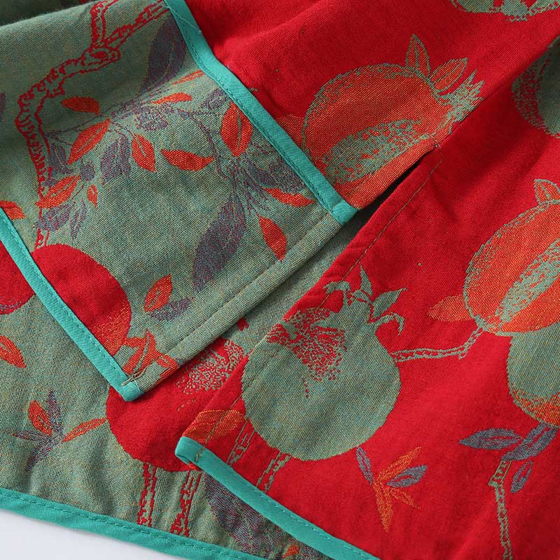 Buddha Stones 2点セット パッチワーク 長袖 カエルボタン シャツ パンツ ポケット付き 純綿 セット  - image 9