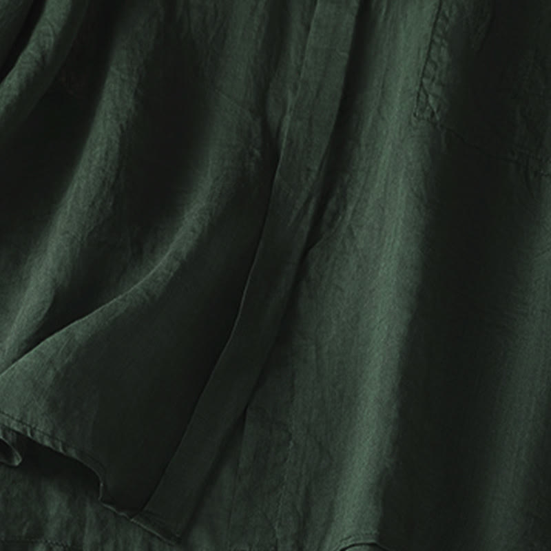 Buddha Stones秋冬通勤用ラペルレディース長袖シャツ（ポケット付き） - image 9