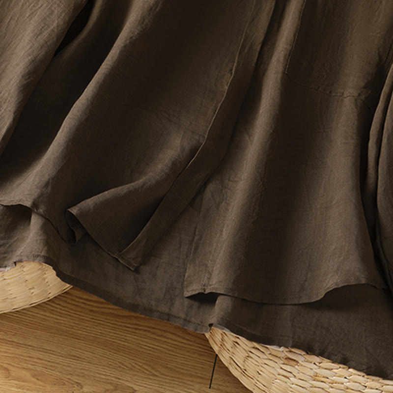 Buddha Stones秋冬通勤用ラペルレディース長袖シャツ（ポケット付き） - image 17