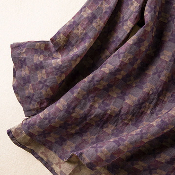 Buddha Stones春 Vネック プリント 花柄 レディース 長袖シャツ - image 2