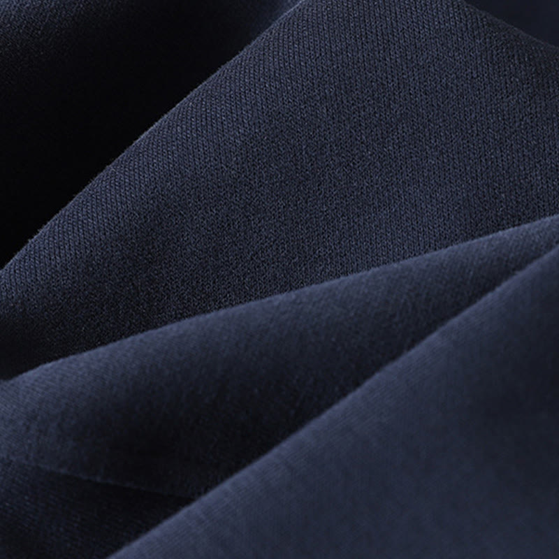 Buddha Stonesミッドナイトブルー ジッパー付き サーマル フリース裏地 コットン レディース ワイドレッグパンツ ポケット付き - image 6