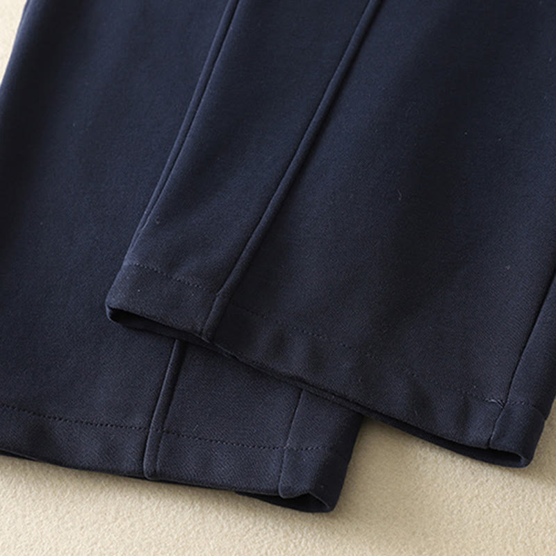 Buddha Stonesミッドナイトブルー ジッパー付き 保温性 フリース裏地 レディース ワイドレッグパンツ ポケット付き - image 9