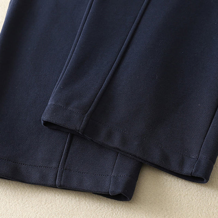 Buddha Stonesミッドナイトブルー ジッパー付き 保温性 フリース裏地 レディース ワイドレッグパンツ ポケット付き - image 9