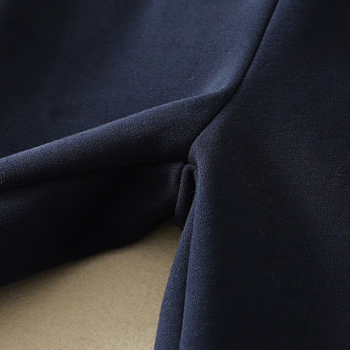 Buddha Stonesミッドナイトブルー ジッパー付き サーマル フリース裏地 コットン レディース ワイドレッグパンツ ポケット付き - image 8