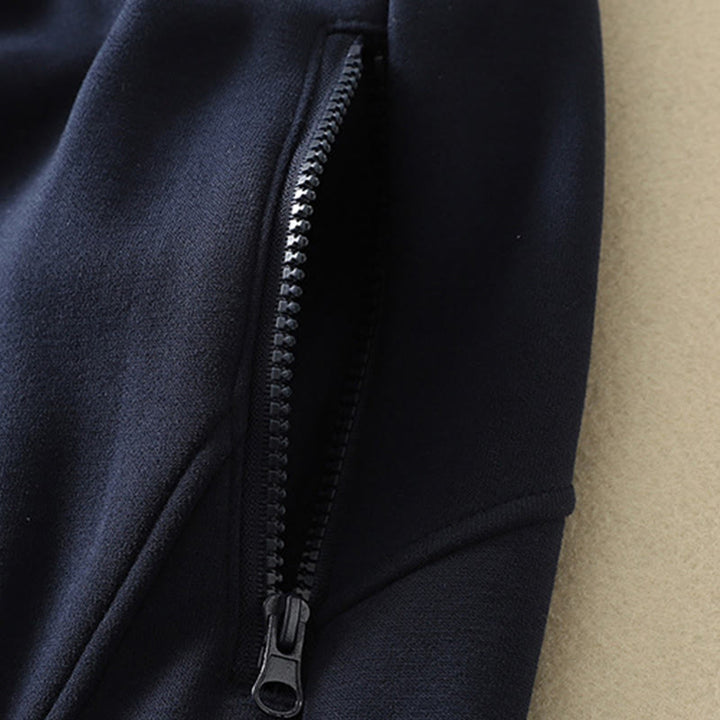 Buddha Stonesミッドナイトブルー ジッパー付き サーマル フリース裏地 コットン レディース ワイドレッグパンツ ポケット付き - image 5