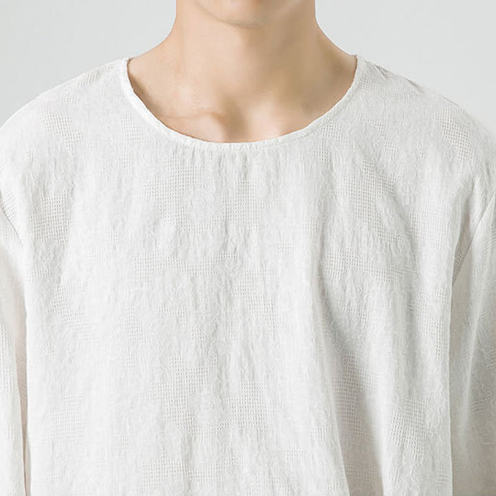 Buddha Stonesメンズ 中国風 カエルボタン 無地デザイン コットン 長袖 Tシャツ 禅風 衣類 - image 19